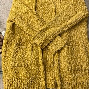 Mustard Yellow Chunky Knit Cardigan